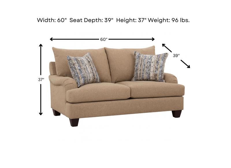 Aspen Hazelnut Loveseat