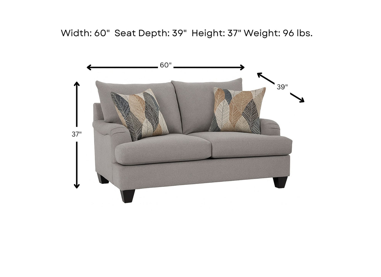 Aspen Linen Loveseat
