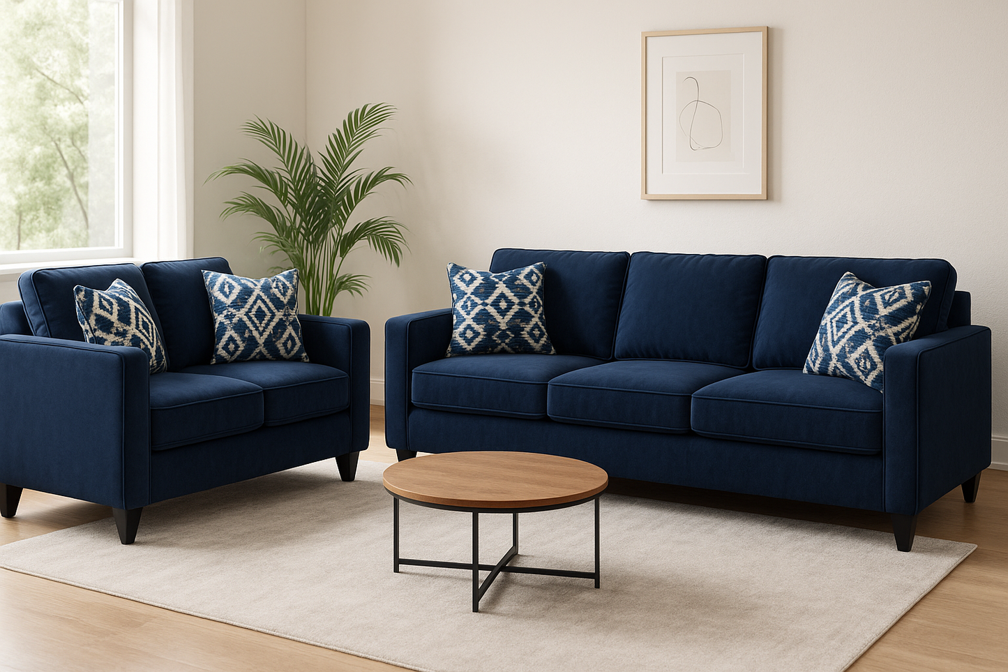 Nixon Blue Sofa