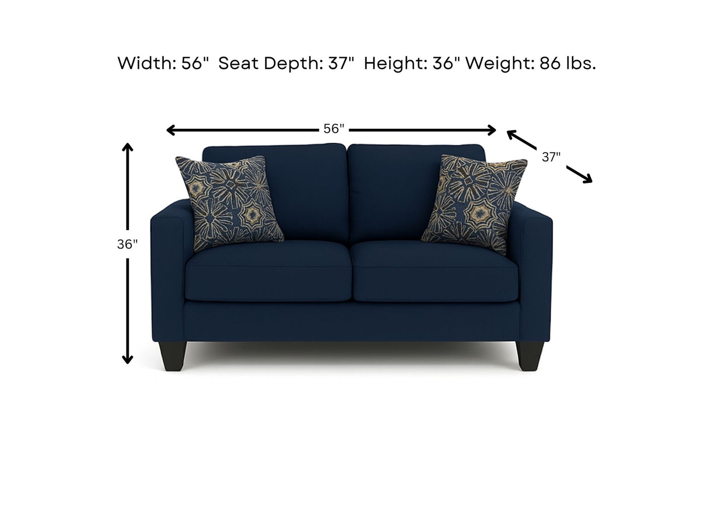 Nixon Midnight Loveseat