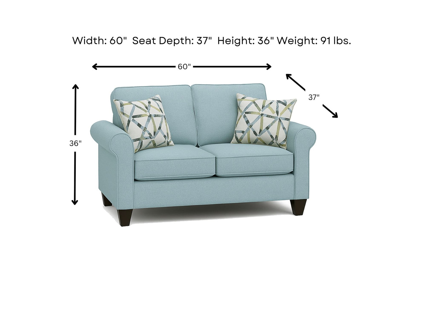 Bodrum Monstone Loveseat