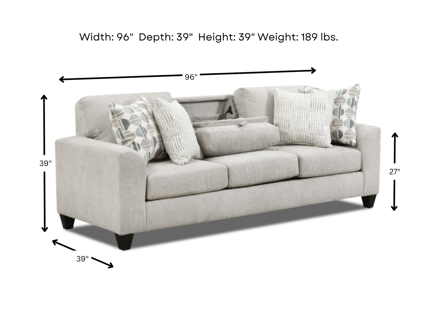 Westway Sleeper Sofa with Dropdown