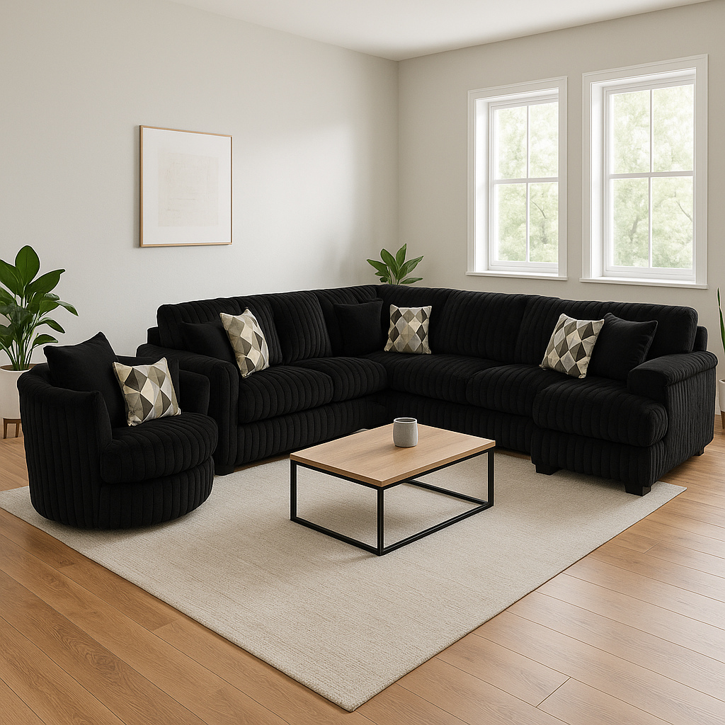 Bliss Black Sectional
