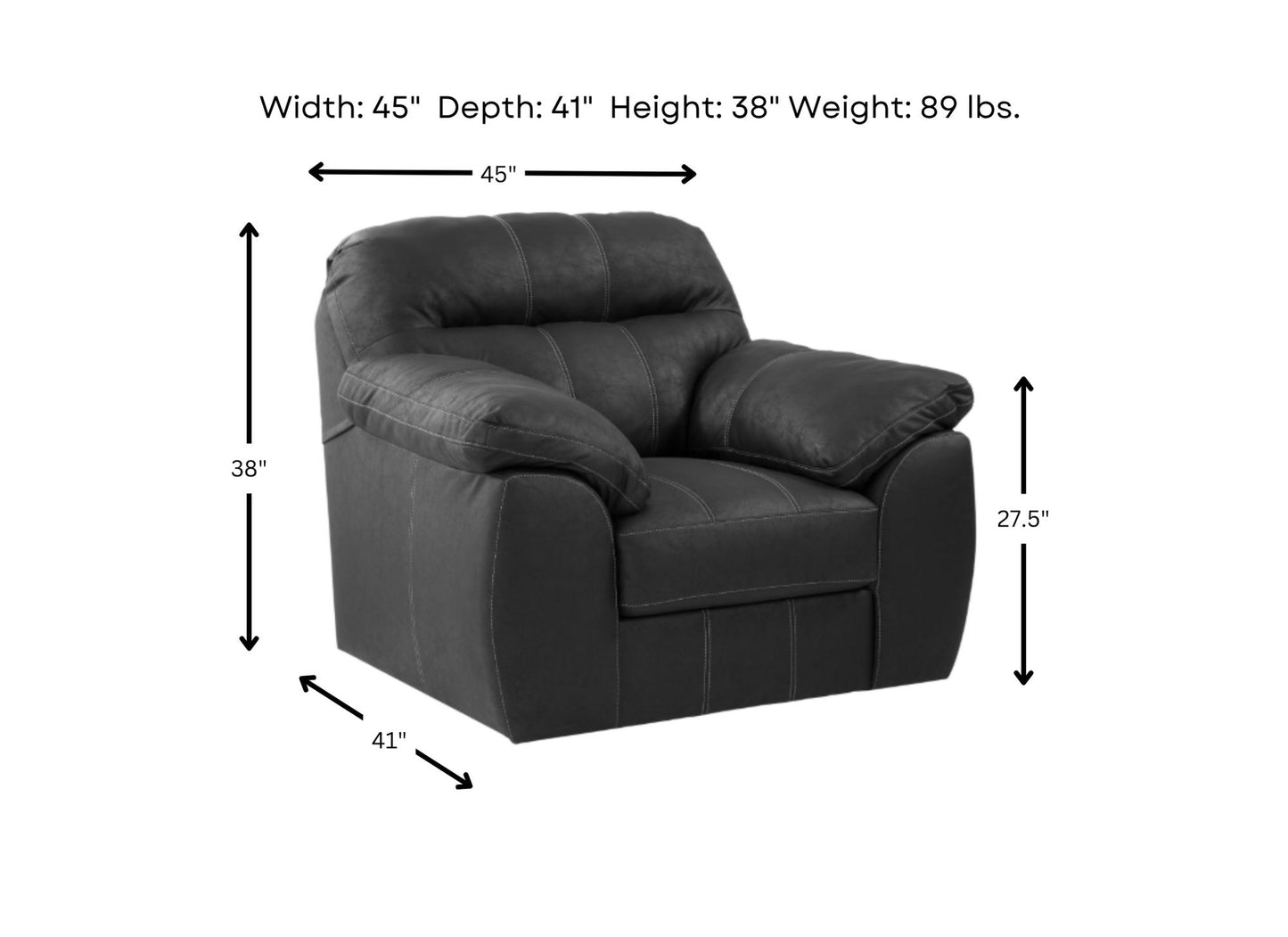 Maverick Black Chair