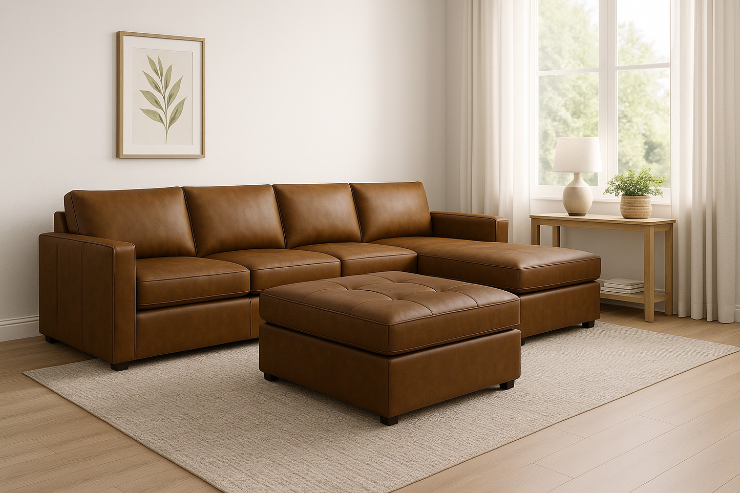 Eternity Caramel Sectional Set