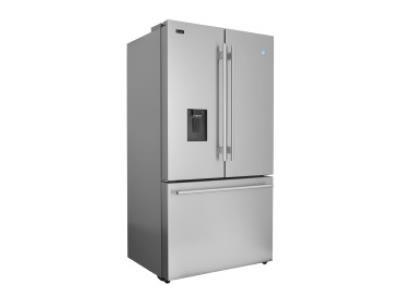 BRAMA 22.4 Cubic Foot French Door Refrigerator Stainless Steel