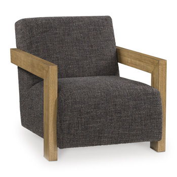 Dorney - Accent Chair - Charcoal / Brown