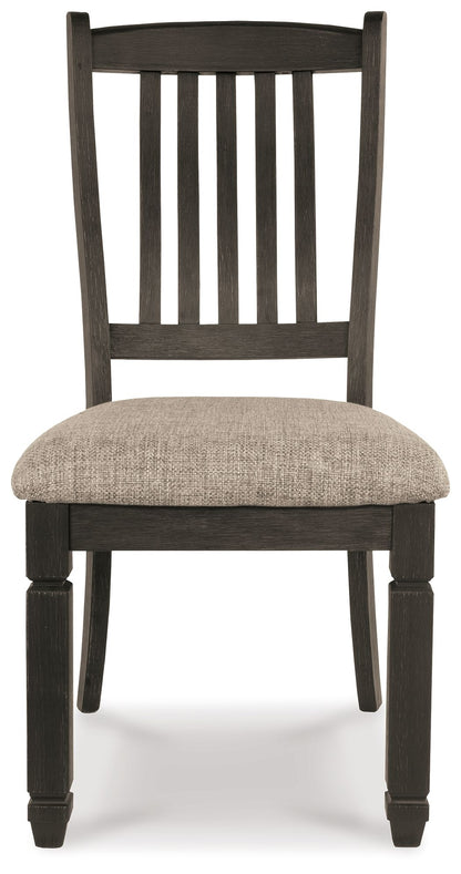 Tyler Creek - Black / Grayish Brown - Dining UPH Side Chair (Set of 2) - Slatback