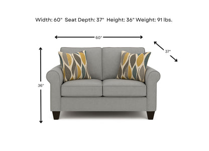 Bodrum Grey Loveseat