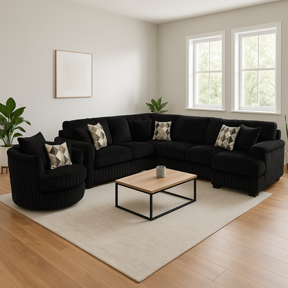 Bliss Black Sectional