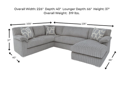 Bliss Grey Sectional