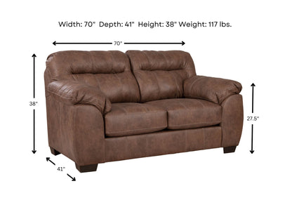 Maverick Brown Loveseat