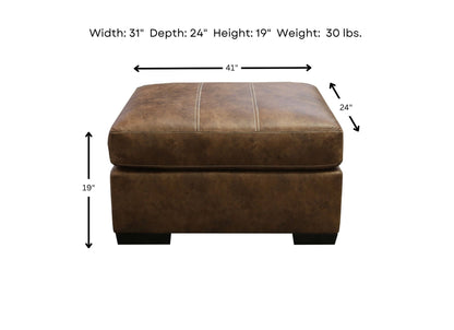 Maverick Brown Ottoman