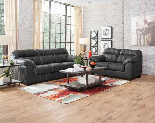 Maverick Black Sofa & Love Set