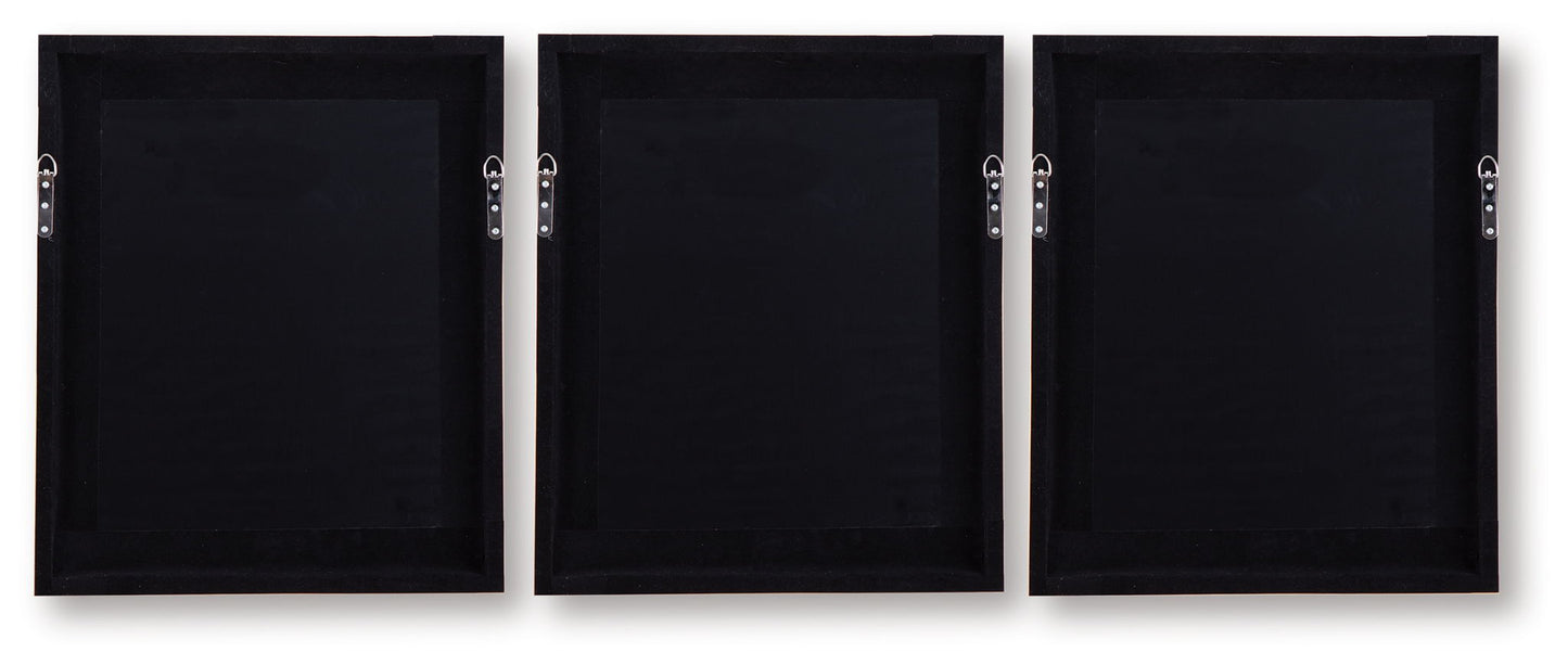 Hendridge - Taupe / White - Wall Art Set (Set of 3)