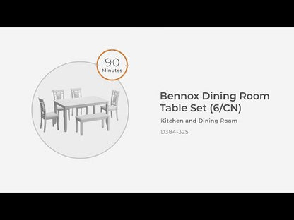 Bennox - Brown - Dining Room Table Set (Set of 6)