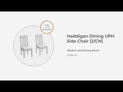 Haddigan - Dark Brown - Dining UPH Side Chair (Set of 2)