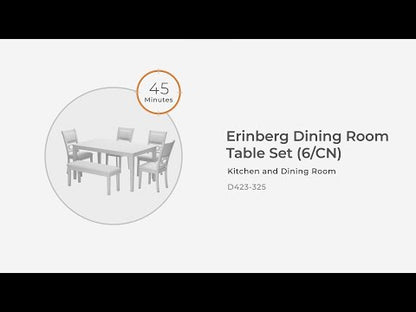 Erinberg - Antique White - Dining Room Table Set (Set of 6)
